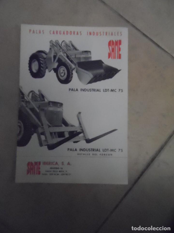 Cat&aacute;logos publicitarios: TRACTOR SAME PALAS CARGADORAS INDUSTRIALES LDT MC 75 FOLLETO CON CARACTERISTICAS TECNICAS