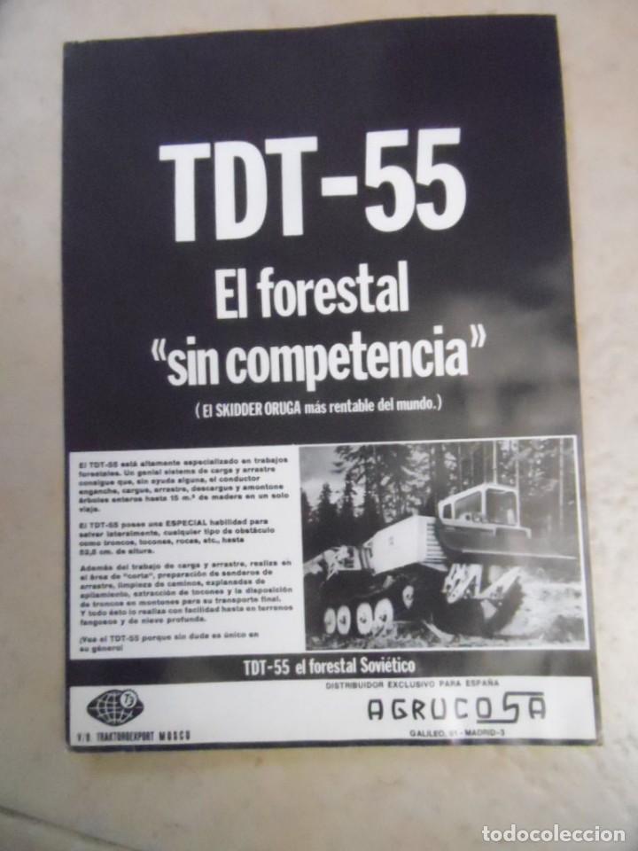 Cat&aacute;logos publicitarios: TRACTOR FORESTAL TDT 55 AGRUCOSA FOLLETO CON CARACTERISTICAS TECNICAS