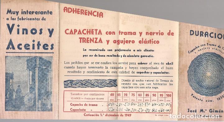 Catalogues publicitaires: publicidad JOSE M&ordf; GIMENEZ capacheta con trama agujero para vinos y aceites CIEZA, ... . . .