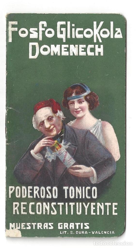 Cat&aacute;logos publicit&aacute;rios: AGENDA MODERNISTA PUBLICIDAD DE FARMACIA DOMENECH. BARCELONA 1907.