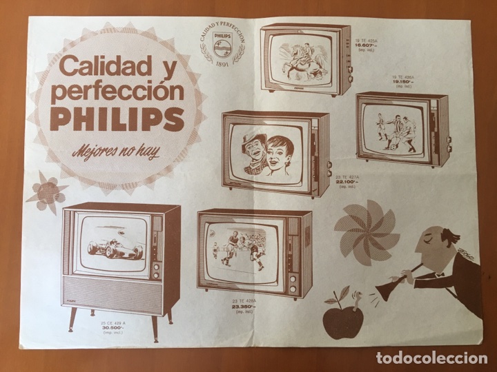 Cat&aacute;logos publicit&aacute;rios: FOLLETO CAT&Aacute;LOGO TELEVISORES PHILIPS TELEVISI&Oacute;N