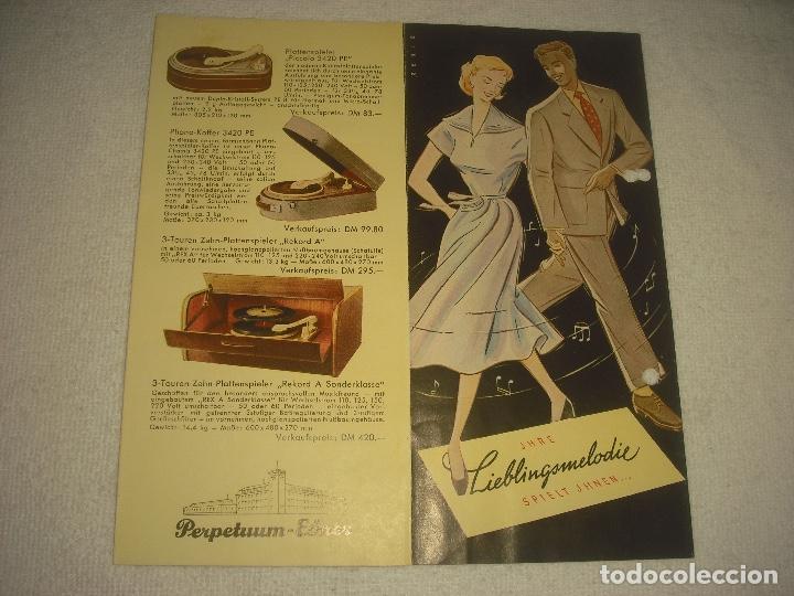 Cat&aacute;logos publicitarios: PUBLICIDAD DE TOCADISCOS ANTIGUOS . PERPETUUM-EBNER - Foto 1
