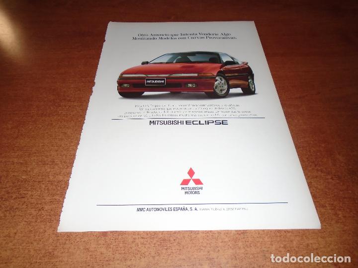 Cat&aacute;logos publicitarios: PUBLICIDAD EN PRENSA DE 1993: MITSUBISHI ECLIPSE - Foto 1