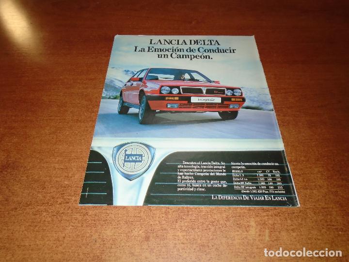 Cat&aacute;logos publicitarios: PUBLICIDAD EN PRENSA DE 1988: LANCIA DELTA