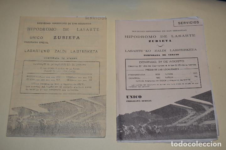 Advertising Catalogs: PROGRAMA ANTIGUO DE CARRERAS DEL HIPODROMO DE LASARTE