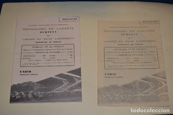 Advertising Catalogs: PROGRAMA ANTIGUO DE CARRERAS DEL HIPODROMO DE LASARTE