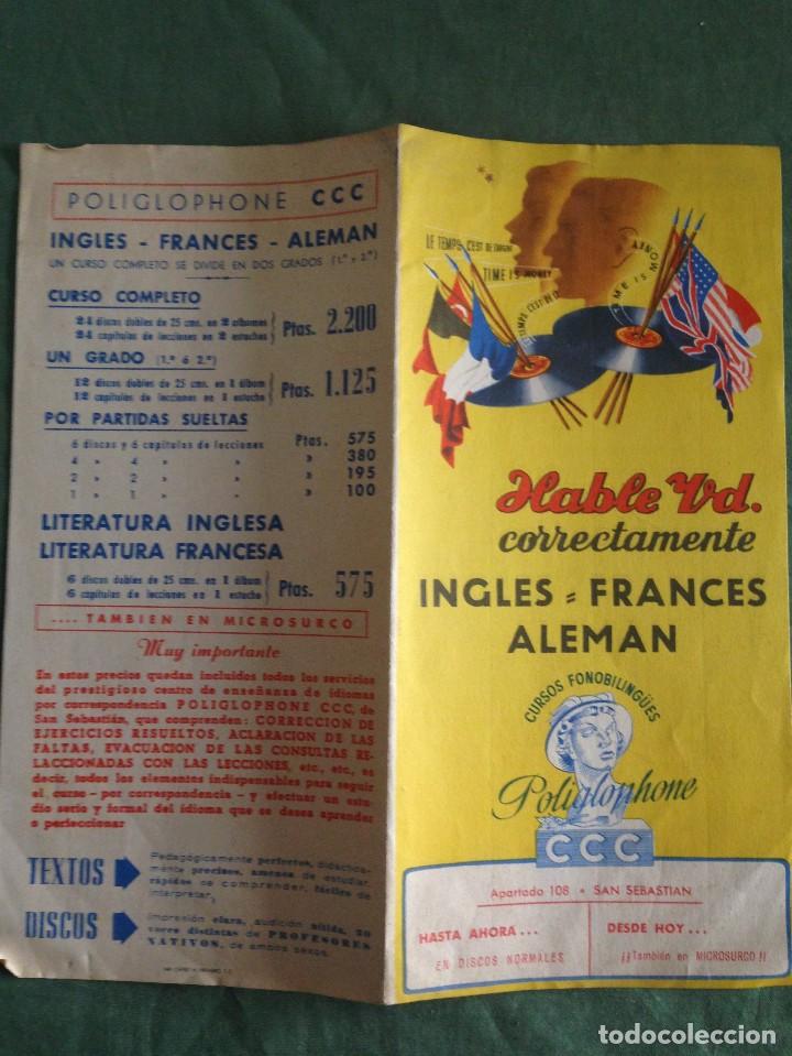 Werbekataloge: CCC - DIPTICO 1952 - CURSOS FONOBILING&Uuml;ES INGLES - FRANC&Eacute;S - ALEM&Aacute;N