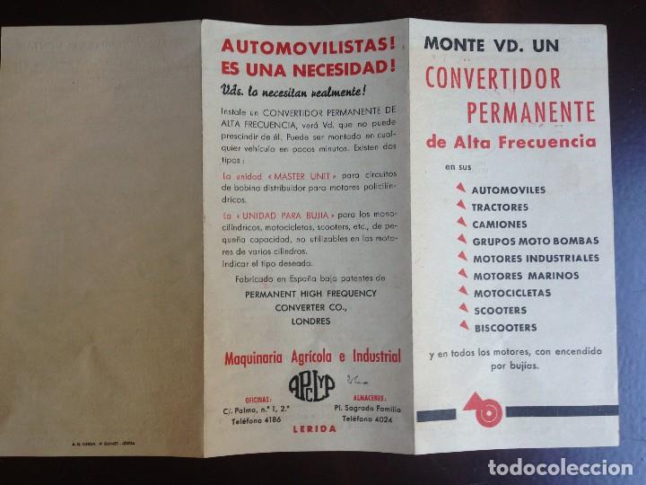 Werbekataloge: MAQUINARIA AGR&Iacute;COLA E INDUSTRIAL (LERIDA) - APCLYP- TRIPTICO A&Ntilde;OS 50's