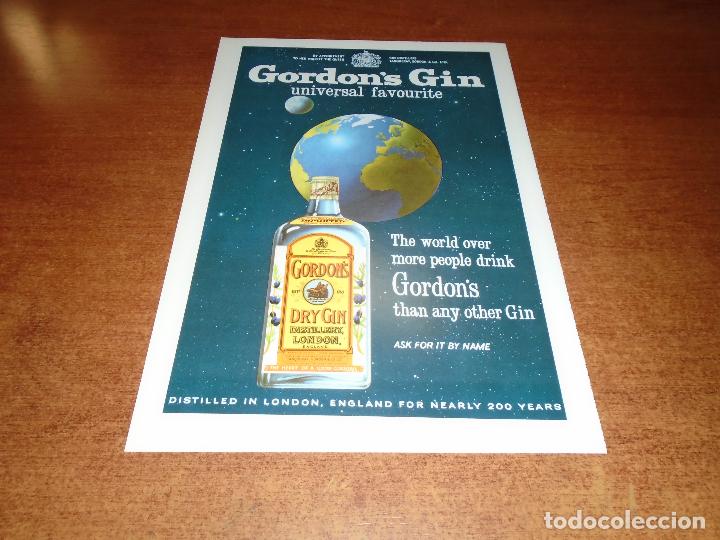 Cat&aacute;logos publicitarios: PUBLICIDAD PRENSA 1968: GORDON'S