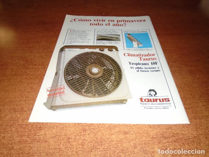 Cat&aacute;logos publicitarios: PUBLICIDAD PRENSA 1987. CLIMATIZADOR TAURUS