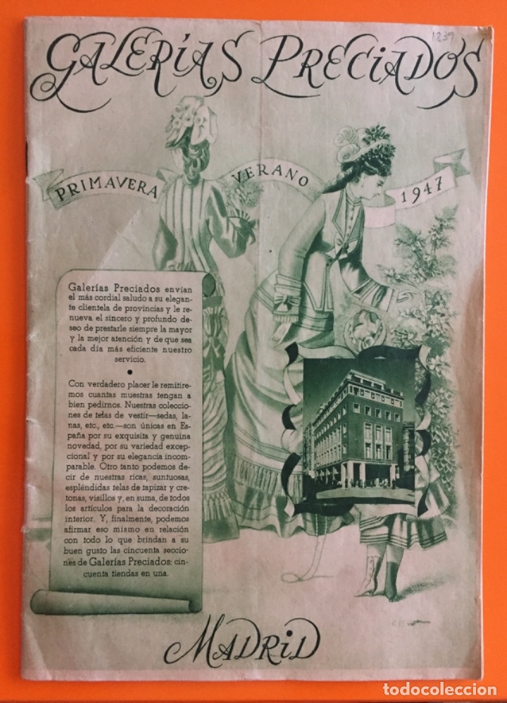 Cat&aacute;logos publicitarios: CATALOGO GALERIAS PRECIADOS-  PRIMAVERA  VERANO-  1.947       MADRID