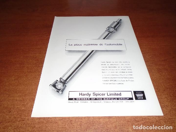 Cat&aacute;logos publicitarios: PUBLICIDAD EN PRENSA DE 1966: HARDY SPICER LIMITED AMORTIGUADORES - FERRARI 330 GTC PININ FARINA
