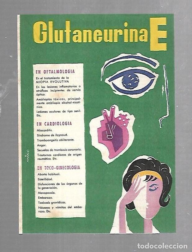 Catalogues publicitaires: PUBLICIDAD. FARMACIA. GLUTANEURINA E. LABORATORIO FRUMTOST. VER