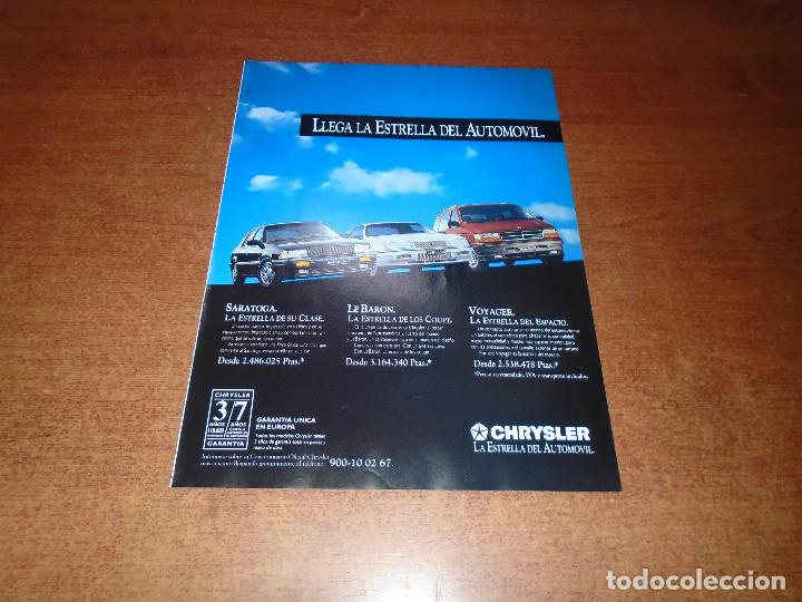 Cat&aacute;logos publicitarios: PUBLICIDAD EN PRENSA DE 1992: CHRYSLER
