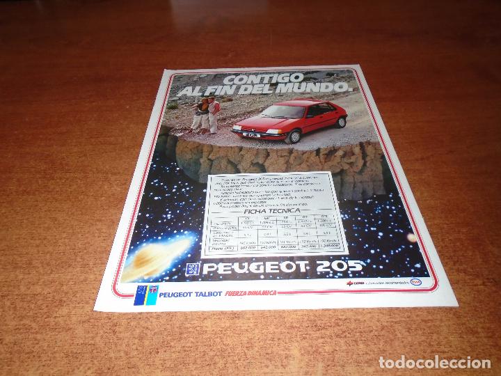 Cat&aacute;logos publicitarios: PUBLICIDAD EN PRENSA DE 1984: PEUGEOT 205