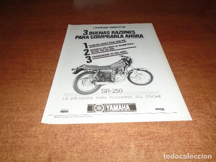 Cat&aacute;logos publicitarios: PUBLICIDAD EN PRENSA DE 1984: MOTOCICLETA YAMAHA SR-250