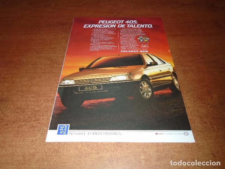Cat&aacute;logos publicitarios: PUBLICIDAD EN PRENSA DE 1988: PEUGEOT 405