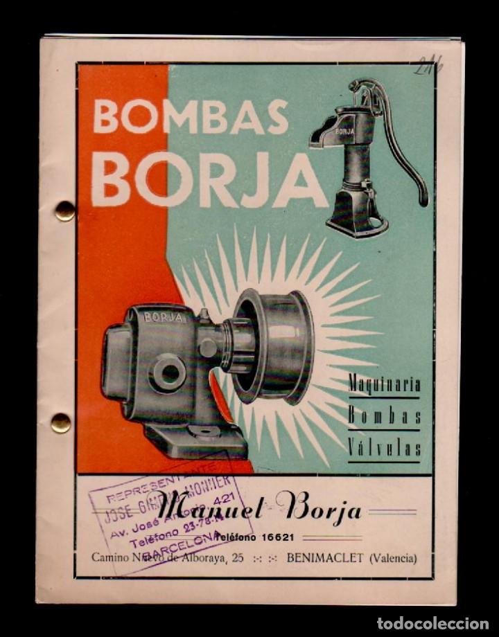 Catalogues publicitaires: C6- Catalogo BOMBAS BORJA de Maquinaria, Bombas y Valvulas BENIMACLET (Valencia)
