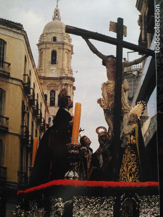 Cat&aacute;logos publicit&aacute;rios: 24 x 16,5 hoja coleccionable procesion semana santa malaga - virgen o cristo . trono ..hoja completa