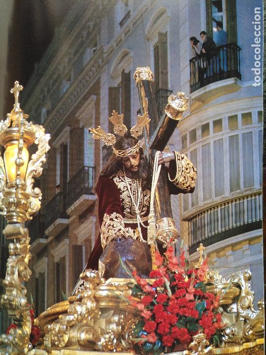 Cat&aacute;logos publicit&aacute;rios: 24 x 16,5 hoja coleccionable procesion semana santa malaga - virgen o cristo . trono ..hoja completa