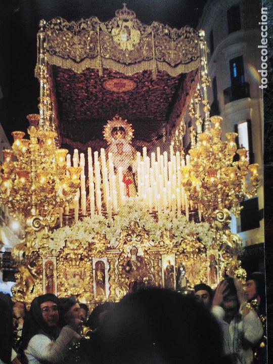 Cat&aacute;logos publicit&aacute;rios: 24 x 16,5 hoja coleccionable procesion semana santa malaga - virgen o cristo . trono ..hoja completa