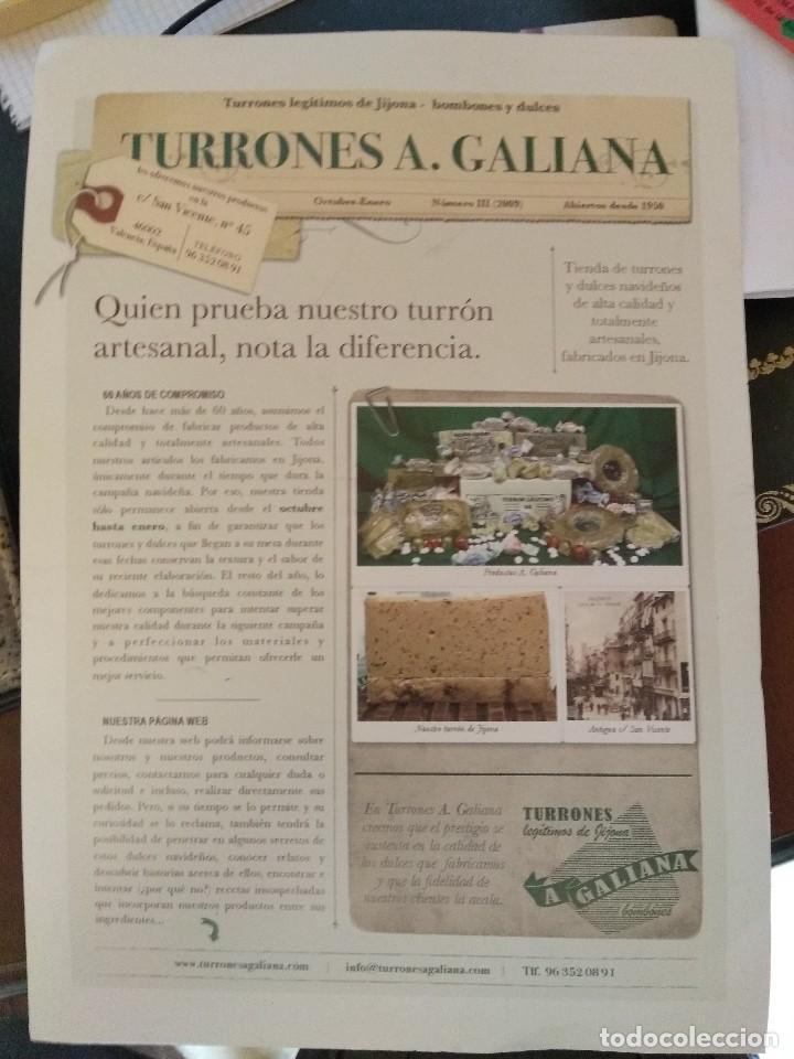 Cat&aacute;logos publicitarios: Turrones A. Galiana 2009 - Foto 1