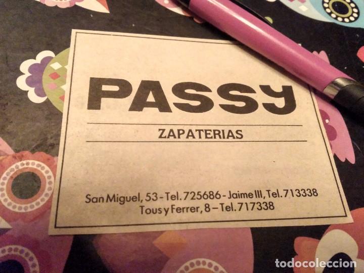 Cat&aacute;logos publicitarios: ANTIGUO RECORTE PUBLICIDAD A&Ntilde;OS 80 ZAPATERIAS PASSY SAN MIGUEL Y JAIME III PALMA DE MALLORCA