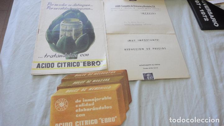 Cat&aacute;logos publicitarios: ACIDO CITRICO EBRO ELABORACION DULCE MEMBRILLO EBRO COMPA&Ntilde;IA AZUCARES ALCOHOLES MADRID.1956