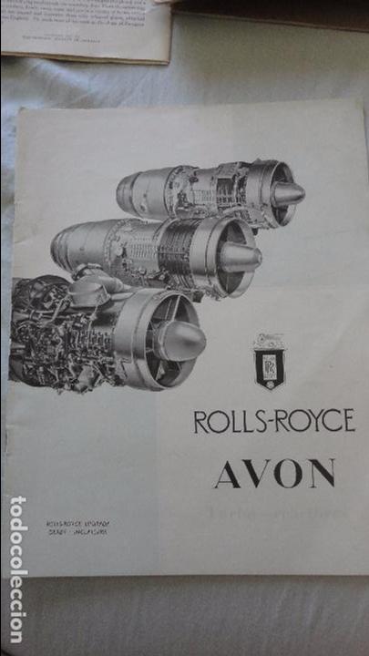 Catalogues publicitaires: ANTIGUO FOLLETO.ROLLS ROYCE.TURBO REACTORES.MOTOTES DE AVION.DERBY.INGLATERRA.1956 ESPA&Ntilde;OL