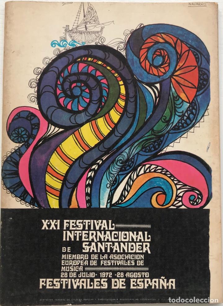 Cataloghi pubblicitari: Cat&aacute;logo del XXI Festival Internacional de Santander - A&ntilde;o 1972 (M&uacute;sica, danza, teatro)