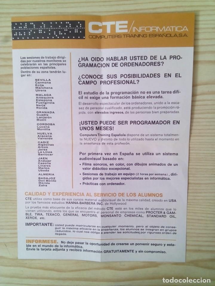 Cat&aacute;logos publicitarios: Folleto - Propaganda CTE Informatica - Foto 2