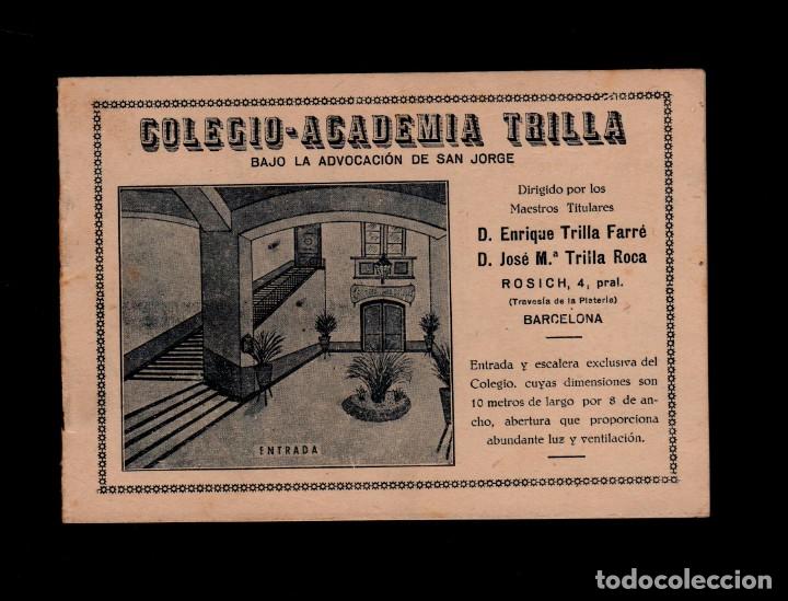 Cat&aacute;logos publicitarios: C15-2-116 COLEGIO - Academia TRILLA, bajo la advocacion de SAN JORGE, de la calle Rosich, 4 pral.