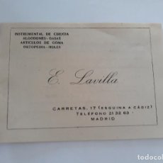 Catálogos publicitarios: CATALOGO INSTRUMENTAL DE CIRUGIA. E LAVILLA