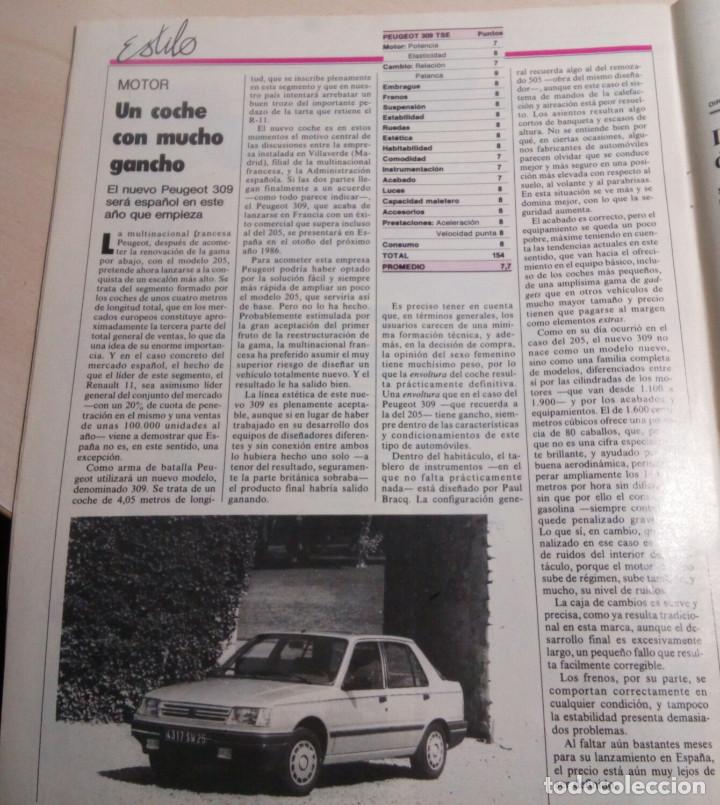 Cat&aacute;logos publicitarios: PEUGEOT 309.PUBLIDAD DE PEUGEOT.