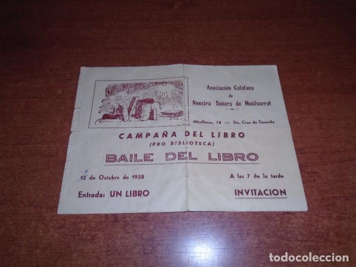 Cat&aacute;logos publicitarios: PUBLICIDAD DE MANO ASOCIACI&Oacute;N CATALANA DE SANTA CRUZ DE TENERIFE CAMPA&Ntilde;A DEL LIBRO 1958