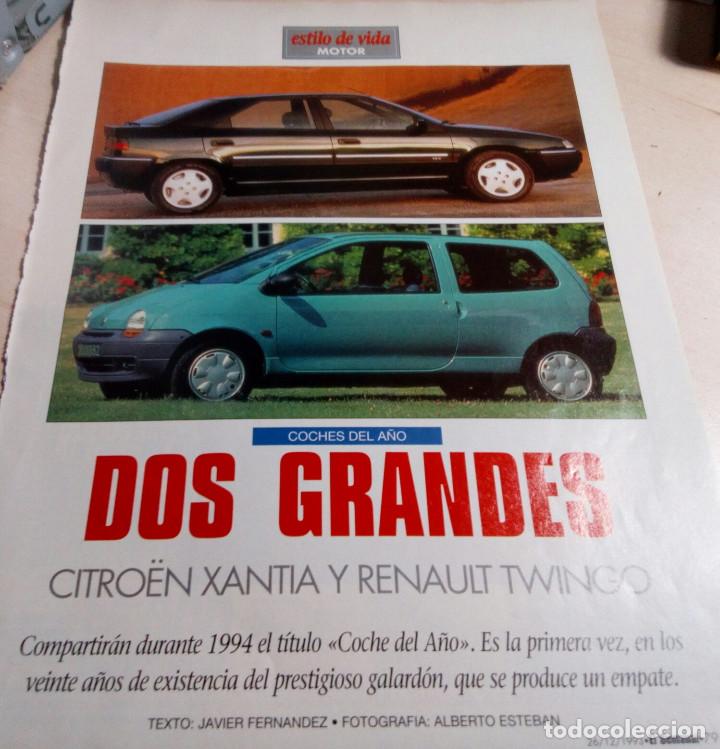 Cat&aacute;logos publicitarios: CITROEN XANTIA.REANAULT TWINGO.COCHES DEL A&Ntilde;O.(1993)