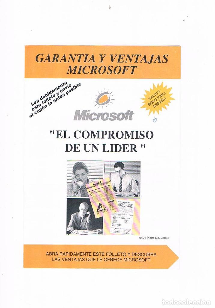 Catalogues publicitaires: FOLLETO PUBLICIDAD GARANTIA Y VENTAJAS DE MICROSOFT EL COMPROMISO DE UN LIDER **