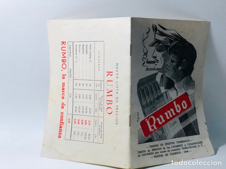 Catalogues publicitaires: CATALOGO DE PRECIOS DE CIGARRILLOS RUMBO- A&Ntilde;OS 1958
