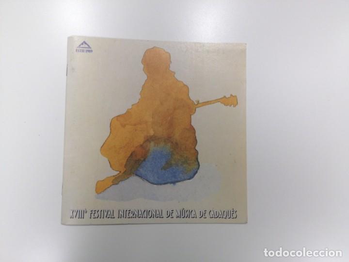 Cat&aacute;logos publicit&aacute;rios: PROGRAMA XVIII FESTIVAL INTERNACIONAL DE M&Uacute;SICA DE CADAQU&Eacute;S