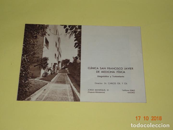 Werbekataloge: Antiguo Cat&aacute;logo Publicitario CL&Iacute;NICA SAN FRANCISCO JAVIER DE MEDICINA F&Iacute;SICA en Madrid - A&ntilde;o 1950s.