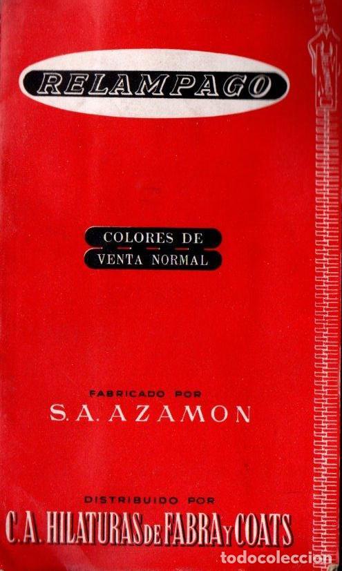 Cat&aacute;logos publicit&aacute;rios: FOLLETO MUESTRARIO TEXTIL HILATURAS FABRA Y COATS REL&Aacute;MPAGO COLORES DE VENTA NORMAL