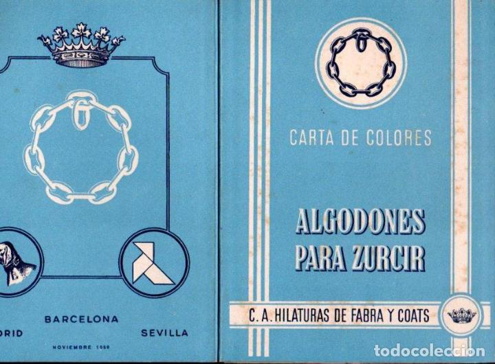 Catalogues publicitaires: FOLLETO MUESTRARIO TEXTIL HILATURAS FABRA Y COATS ALGODONES PARA ZURZIR