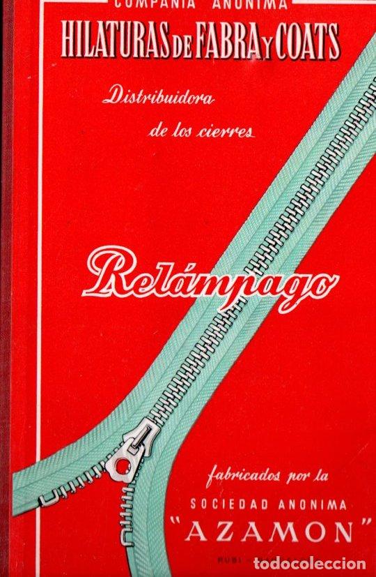 Cat&aacute;logos publicit&aacute;rios: FOLLETO MUESTRARIO TEXTIL HILATURAS FABRA Y COATS REL&Aacute;MPAGO COLORIDO PARA CINTA