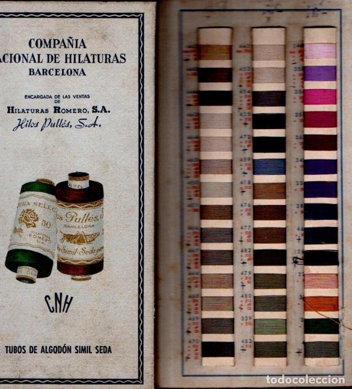 Catalogues publicitaires: FOLLETO MUESTRARIO TEXTIL COMPA&Ntilde;&Iacute;A NACIONAL DE HILATURAS BARCELONA - TUBOS DE ALGOD&Oacute;N SIMIL SEDA