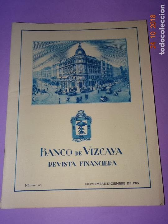 Catalogues publicitaires: Antigua Revista Financiera BANCO DE VIZCAYA Noviembre- Diciembre del A&ntilde;o 1945