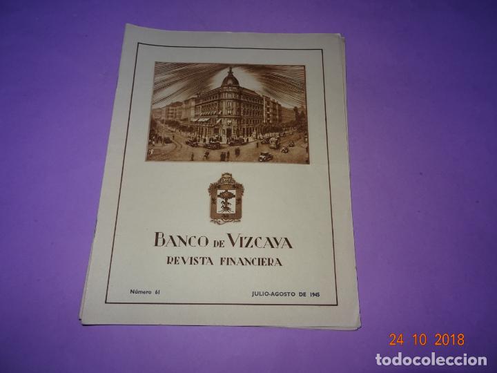 Catalogues publicitaires: Antigua Revista Financiera BANCO DE VIZCAYA Julio-Agosto del A&ntilde;o 1945