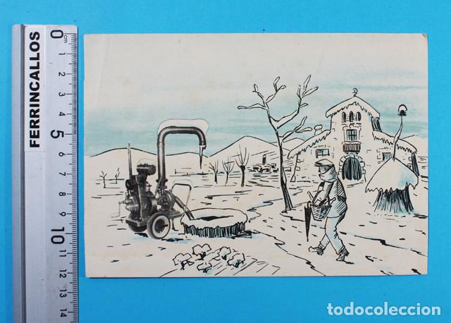 Werbekataloge: CURIOSO DUBUJO, PARECE UNA FELICITACION  NAVIDE&Ntilde;A DE UNA MARCA DE MOTO BOMBAS &iquest;A&Ntilde;OS 50-60?