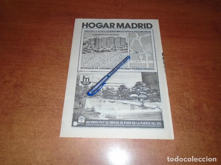 Cat&aacute;logos publicit&aacute;rios: PUBLICIDAD PRENSA 1978: PISOS DE LUJO HOGAR MADRID A 5 MIN. DE LA CALLE ALCAL&Aacute;