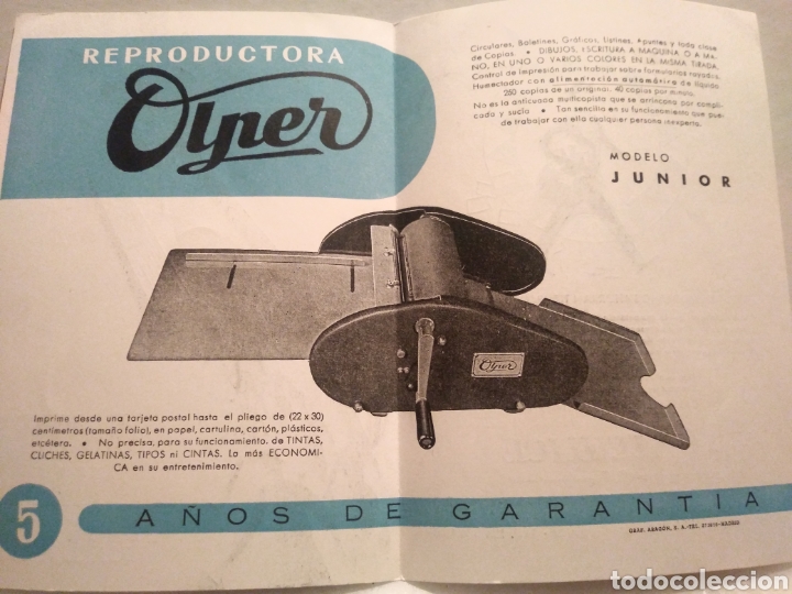 Advertising Catalogs: OLPER. REPRODUCTORA. PUBLICIDAD A&Ntilde;OS 60.