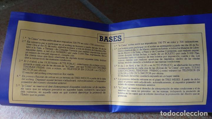 Cat&aacute;logos publicitarios: Triptico sorteo caja de pensiones La Caixa I 5 boleto sorteo. - Foto 2